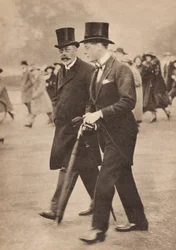 George V und sein Sohn, der Prinz von Wales, der zukünftige Edward VIII, 1922, Illustration aus 